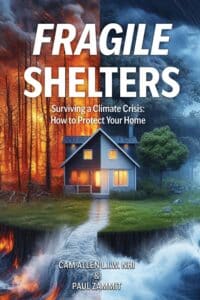 Fragile Shelters book cover on surviving climate crisis
