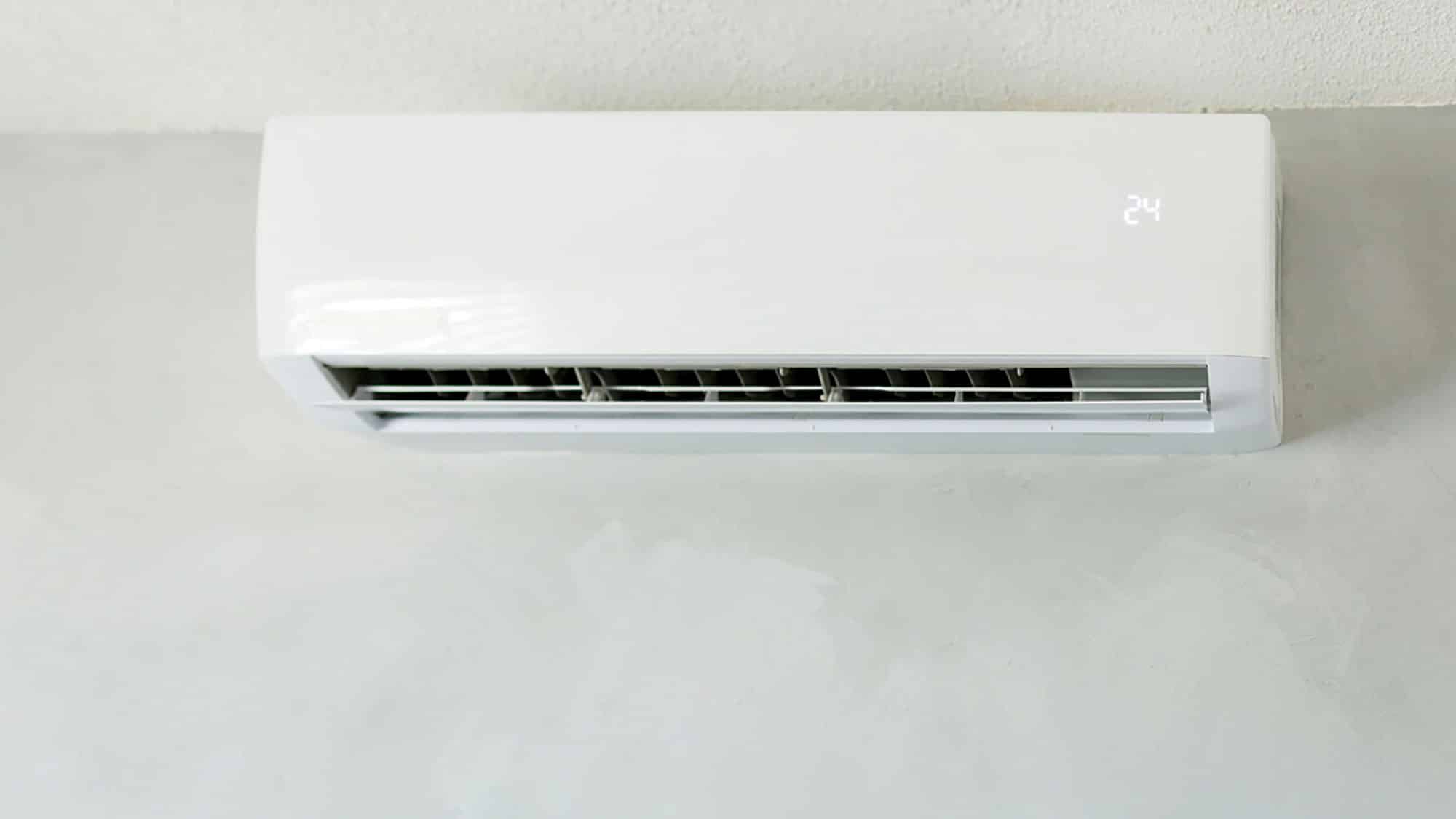 Wall-mounted air conditioner with a digital display