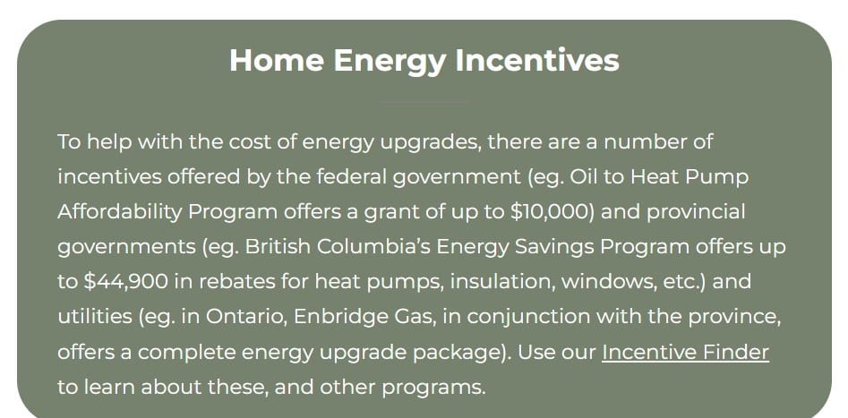 Home energy incentives for cost-effective upgrades in Canada
