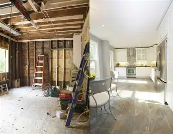 Home kitchen renovation before and after with modern upgrades